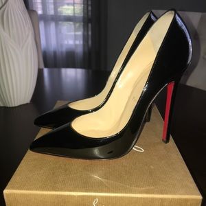Christian Louboutin patent leather Pigalles 120mm